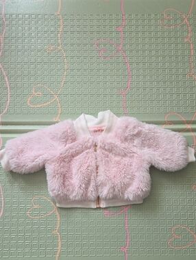 Cat & Jack Baby Jacket in Light Pink and White
